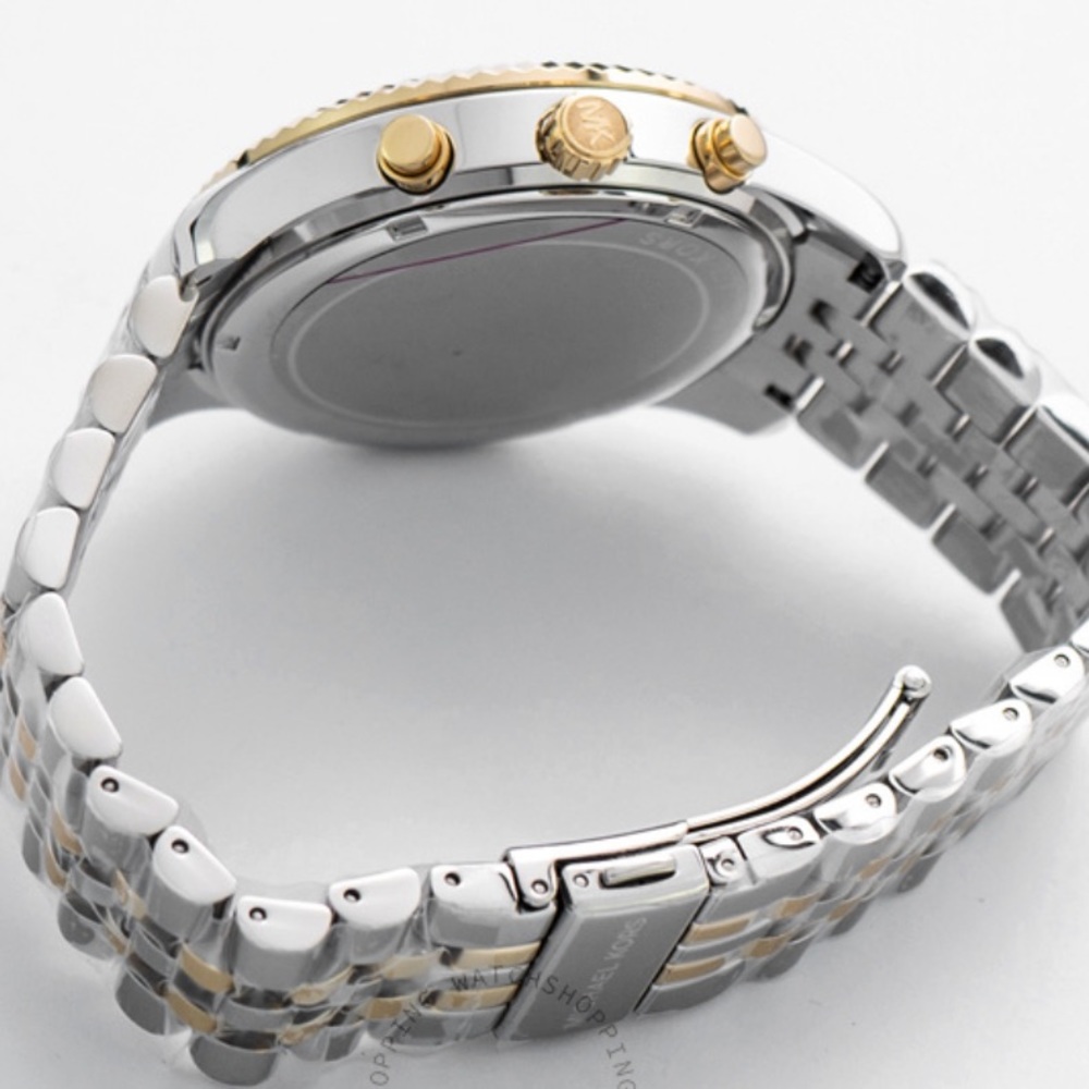 10 stars Michael Kors Lexington Chrono Watch $356 Two Tone - Picture 13 of 14